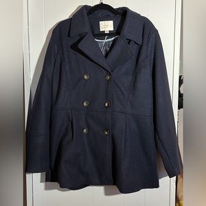 New short navy pea coat